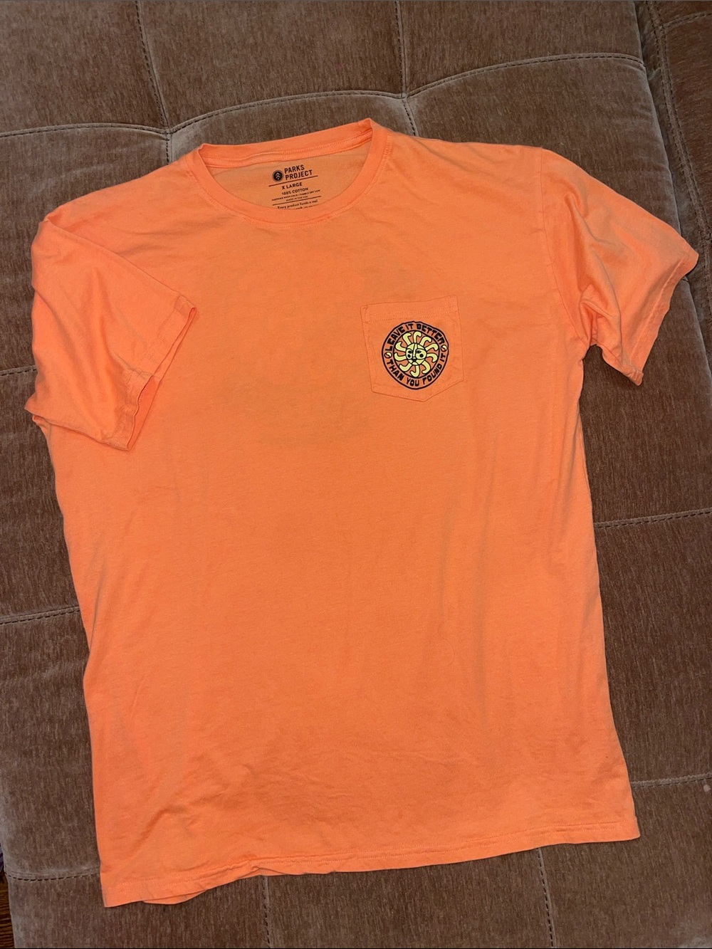 Parks Project Orange Short-Sleeve Pocket Tee with Sun Graphic